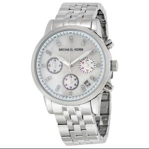 Michael Kors - Ritz Chronograph - Stainless Steel Watch - Silver - MOP MK5020